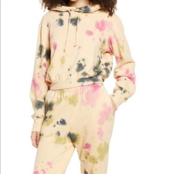 AFRM Fink Crop Tie Dye Hoodie in Sand Crumble - 3X - Picture 1 of 5